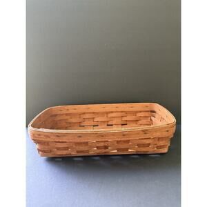 Longaberger Bread Basket Handwoven SLA 1995 Woven 13”x7” Handcrafted Vintage